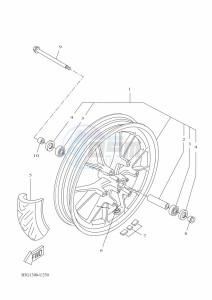 MT-125 MTN125-A (B6G2) drawing FRONT WHEEL