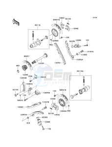 KVF 650 G [BRUTE FORCE 650 4X4I HARDWOODS GREEN HD] (G6F-G9F) G8F drawing CAMSHAFT-- S- -_TENSIONER