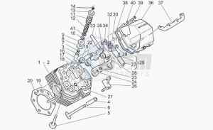 V 11 1100 Le Mans Le Mans drawing Cylinder head and valves