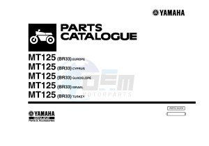 MT125 MT-125 (BR33 BR33 BR33 BR33 BR33) drawing .1-Front-Page