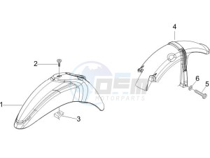 Liberty 125 4t Sport e3 (UK) UK drawing Wheel housing - Mudguard