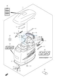 DF 225 drawing Engine Cover (2010 & Newer)