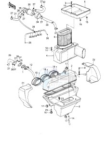 KZ 1300 B [B2] drawing AIR CLEANER