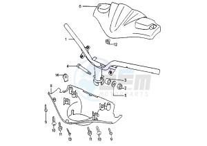 SPEEDFIGHT ARIA - 50 cc drawing STEERING HANDLE