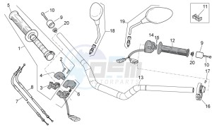 Tuono V4 1100 Factory (EMEA, APAC) (AU, EU, HK, JP, MAL, RC, S, T, TH) drawing Handlebar - Controls