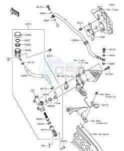 NINJA ZX-6R ZX636EGF FR GB XX (EU ME A(FRICA) drawing Rear Master Cylinder