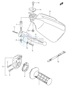 DR350 (E1) drawing RIGHT HANDLE LEVER