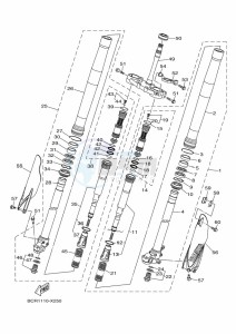 YZ250 (BCR2) drawing FRONT FORK