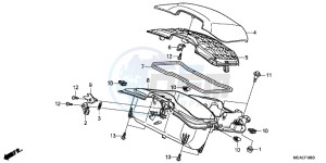 GL1800D GoldWing - GL1800-D UK - (E) drawing SHELTER CASE