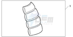 CB600FA39 UK - (E / ABS MKH ST) drawing TANK PAD 2