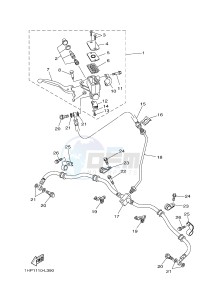 YFM550FWAD YFM5FGPB GRIZZLY 550 EPS (1HSA) drawing FRONT MASTER CYLINDER