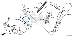 NC700XC drawing EXHAUST MUFFLER