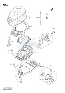 VL800 (E2) VOLUSIA drawing SPEEDOMETER (VL800CL1 E19)