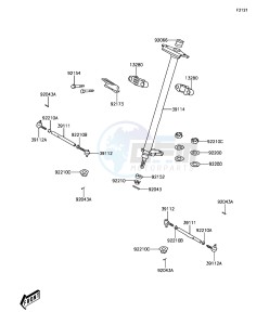 BRUTE FORCE 300 KVF300CHF EU drawing Steering Shaft