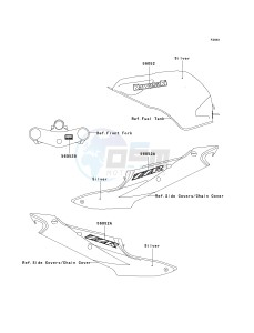 ZX 600 J [ZZR600] (J6F-J8F) J6F drawing DECALS-- SILVER- --- J6F- -