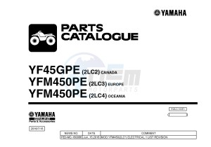 YFM450FWAD YFM450PE GRIZZLY 450 EPS (2LC2 2LC3 2LC4) drawing .1-Front-Page