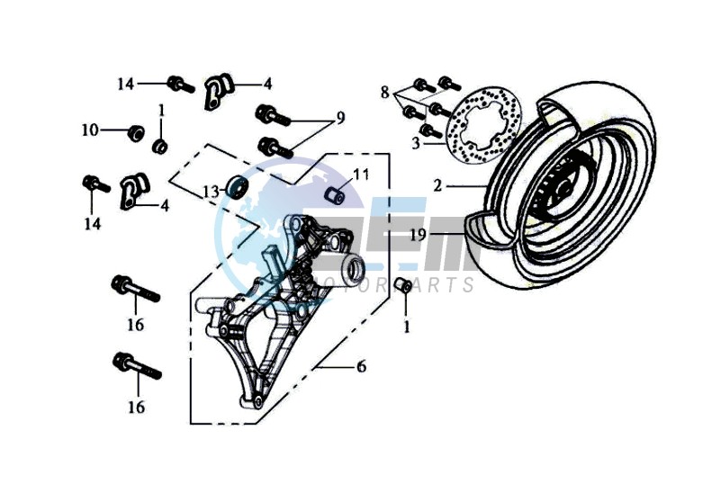 REAR WHEEL / REAR FORK