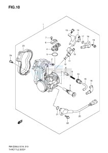 RM-Z 250 drawing THROTTLEBODY (L0-L1)