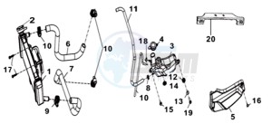 WOLF 300 (L8) EU EURO4 drawing RADIATOR ASSY-SPARE TANK