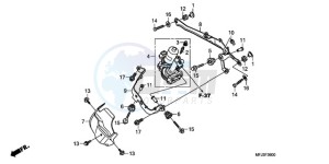 CBR600RAA UK - (E / ABS) drawing FRONT POWER UNIT (CBR600RA)