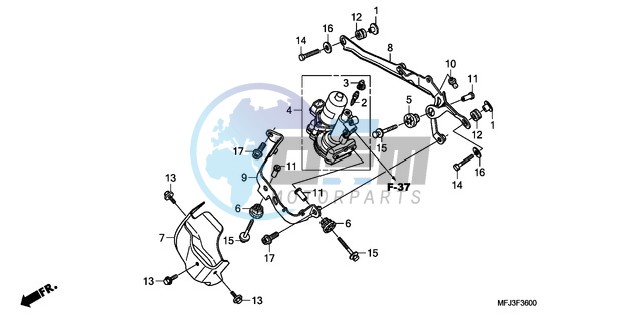 FRONT POWER UNIT (CBR600RA)