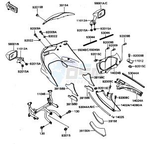 ZX 1100 C [NINJA ZX-11] (C1-C4) [NINJA ZX-11] drawing COWLING