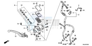 CBF1000FC CBF1000F E drawing FR.BRAKE MASTER CYLINDER (CBF1000F)