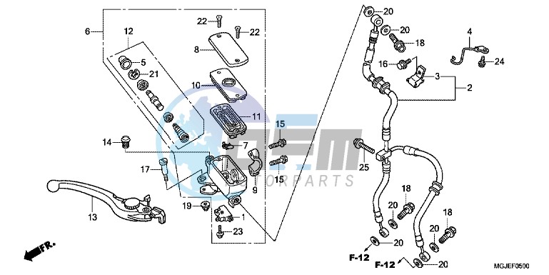 FR.BRAKE MASTER CYLINDER (CBF1000F)