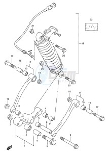 GSX750F (E4) drawing REAR CUSHION LEVER (E24)