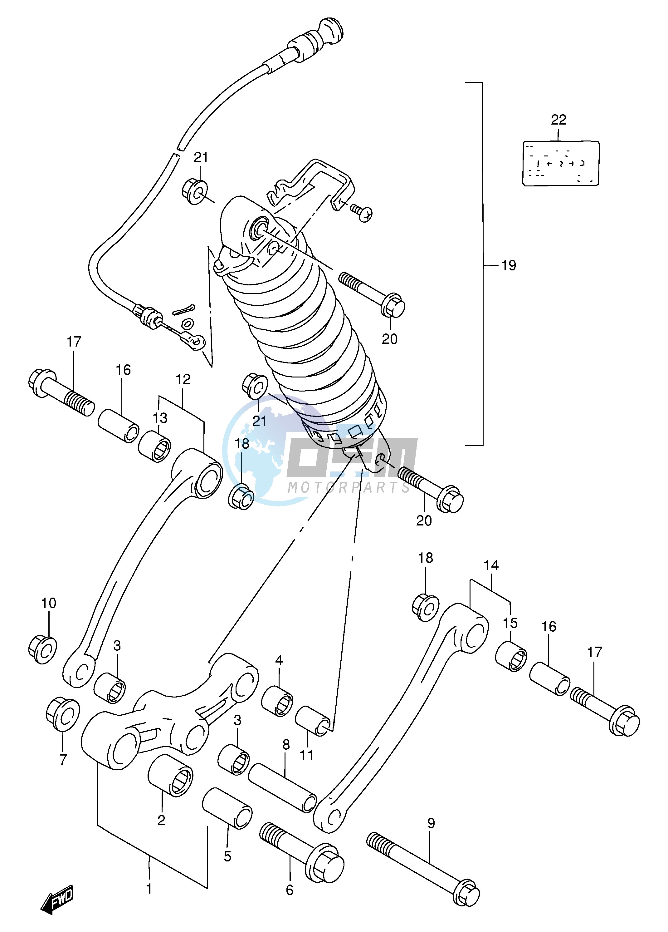 REAR CUSHION LEVER (E24)