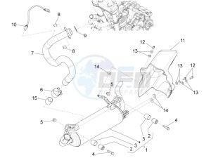 RS 125 4T E4 ABS EMEA EU drawing Exhaust pipe