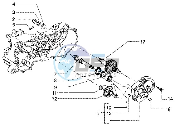 Rear wheel shaft