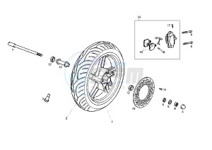 GP 1 EURO2 - 50 cc drawing FRONT WHEEL