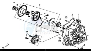 X'PRO 50 (25 Km/h) (AE05W9-NL) (E4) (L8-M1) drawing R. CRANK CASE