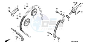 CB600F9 France - (F / CMF 25K) drawing CAM CHAIN/TENSIONER