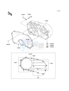 VN 800 A [VULCAN 800] (A6-A9) [VULCAN 800] drawing RIGHT ENGINE COVER-- S- -