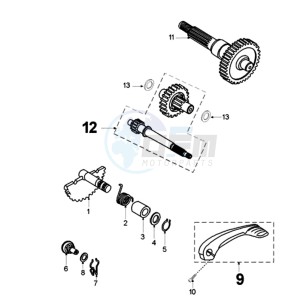 TKR MA BE drawing DRIVE SHAFTS / KICKSTARTER