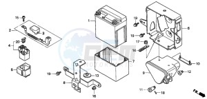 CB250 NIGHTHAWK drawing BATTERY/BATTERY BOX