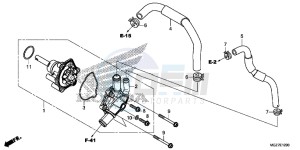 CB500XAF CB500X UK - (E) drawing WATER PUMP