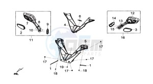 GTS 125I ABS drawing COWLING HANDLEBAR