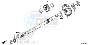 TRX420FA6G TRX420 Europe Direct - (ED) drawing FINAL SHAFT