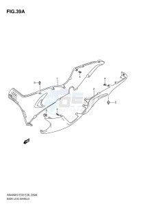 AN400 (E3-E28) Burgman drawing SIDE LEG SHIELD (MODEL K4,AN400K5 K6)