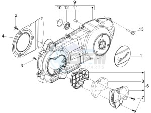 GTV 250 ie drawing Crankcase cover and cooling