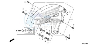 CB600FD Hornet 3ED drawing FRONT FENDER