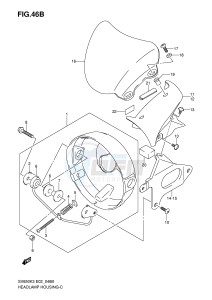 SV650 (E2) drawing HEADLAMP HOUSING (SV650K7 UK7 AK7 UAK7)