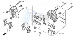 CBR1000RR9 UK - (E / MKH MME REP) drawing FRONT BRAKE CALIPER