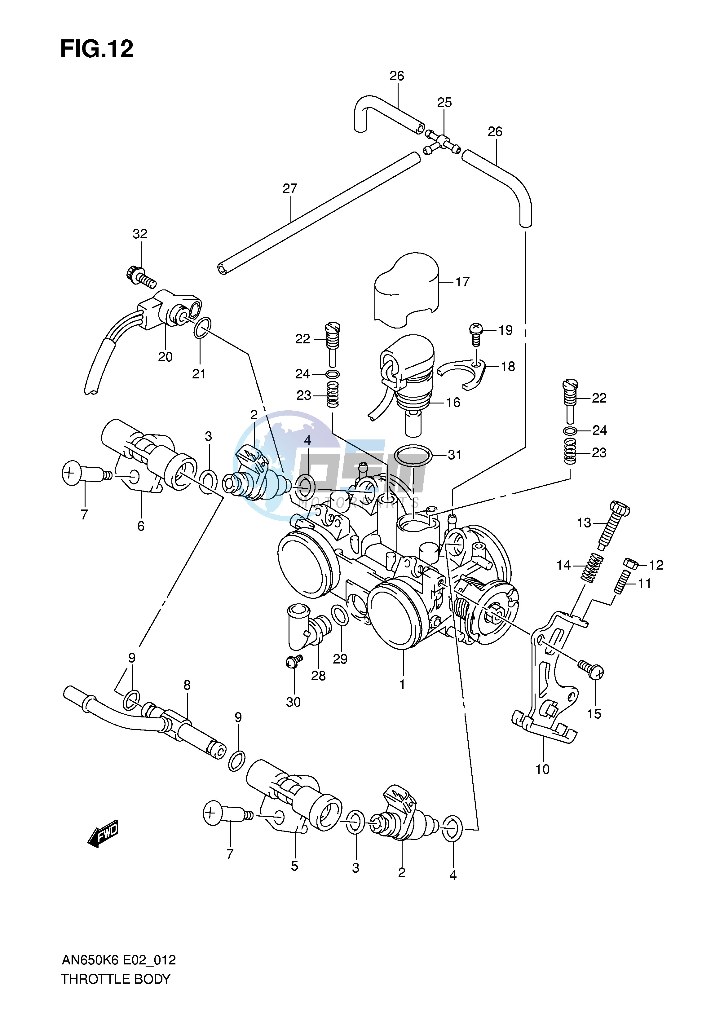 THROTTLE BODY (MODEL K6)