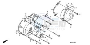 XL700V9 F / CMF drawing LEFT CRANKCASE COVER