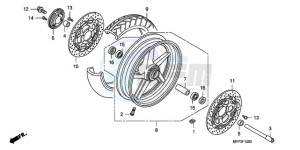 CB1300A9 UK - (E / ABS MKH MME TWO) drawing FRONT WHEEL