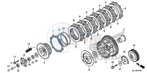 NC750SE NC750S Continue » Europe Direct - (ED) drawing CLUTCH (NC750S/ SA)